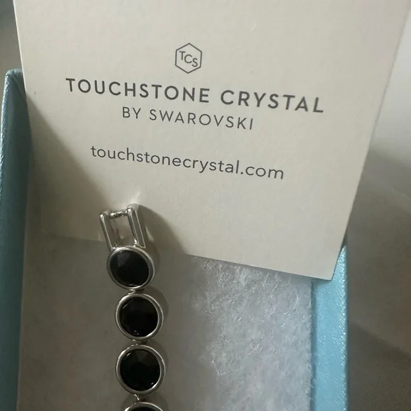 Touchstone Crystal Black and Silver Bracelet with Polished Beads - Picture 4 of 5